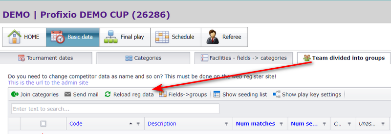 The tab in TXO that downloads all registration data