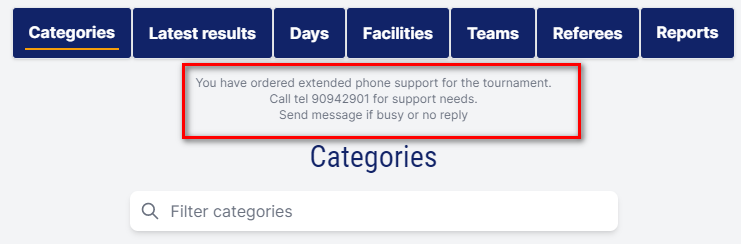 Where the support phone number is shown