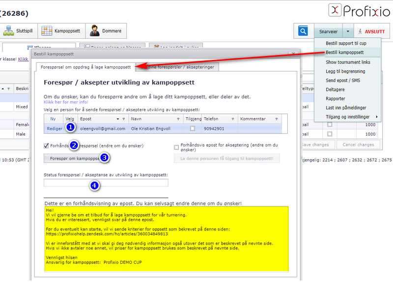 Requesting an offer from the scheduler list