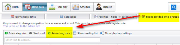 The seeding data window