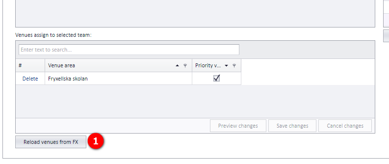 The Reload venues from FX button