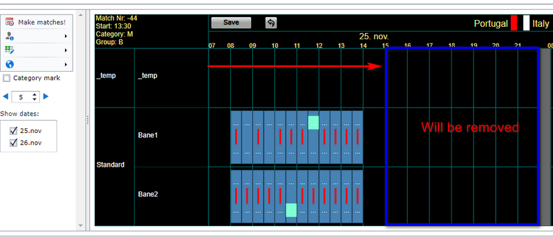 Example of compressed dates