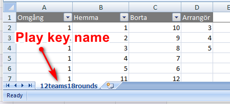 Sheet name used as the playkey name