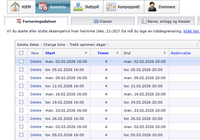 Playing dates, fields and groups in place before the calculation