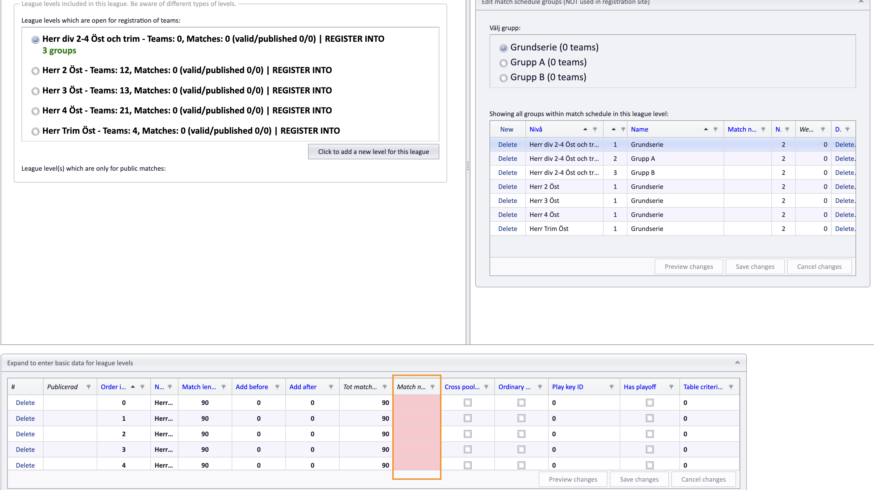 Parameter column shown in red when data is missing