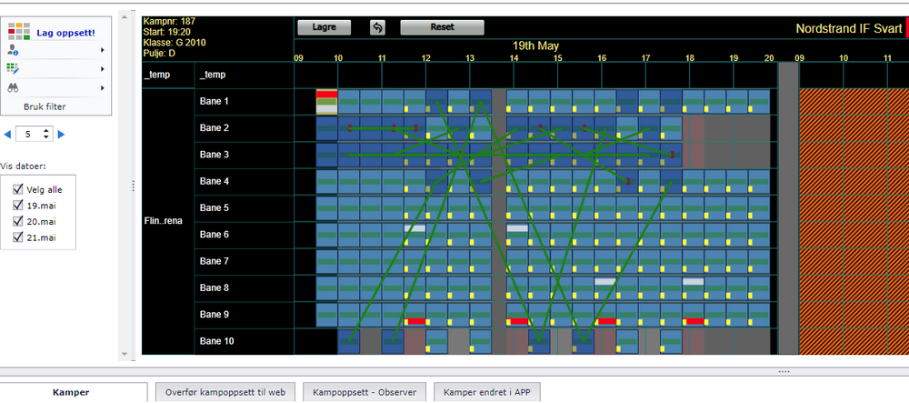Monrad matches made on unassigned field and time