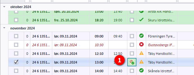 The overrule checkbox on a match