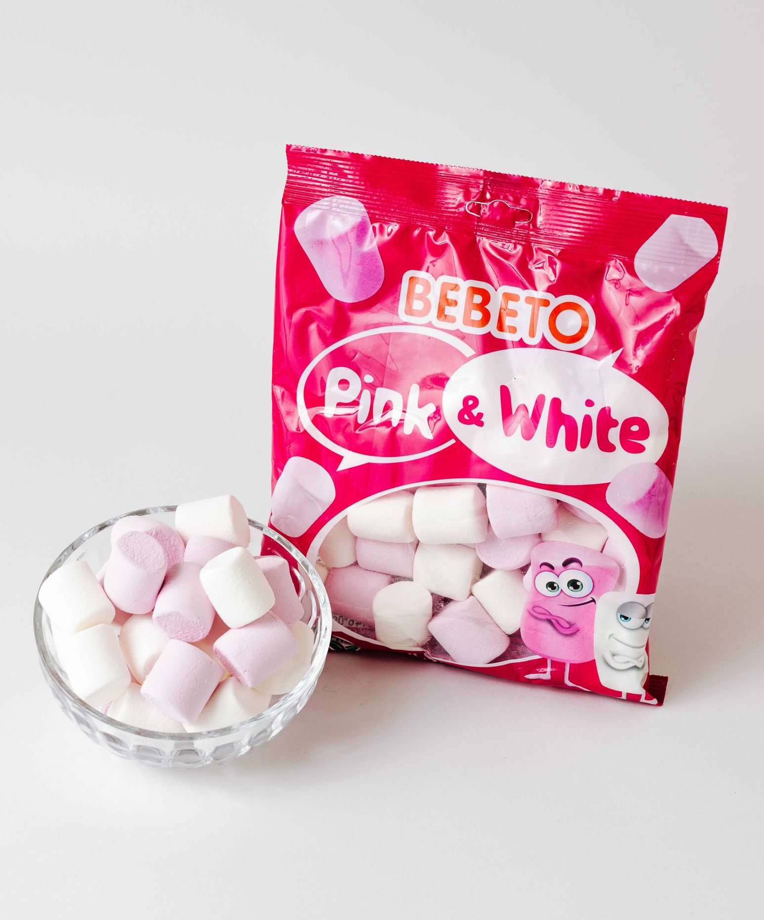 Marshmallow Rosa/Branco 250g - Atacado do Beto