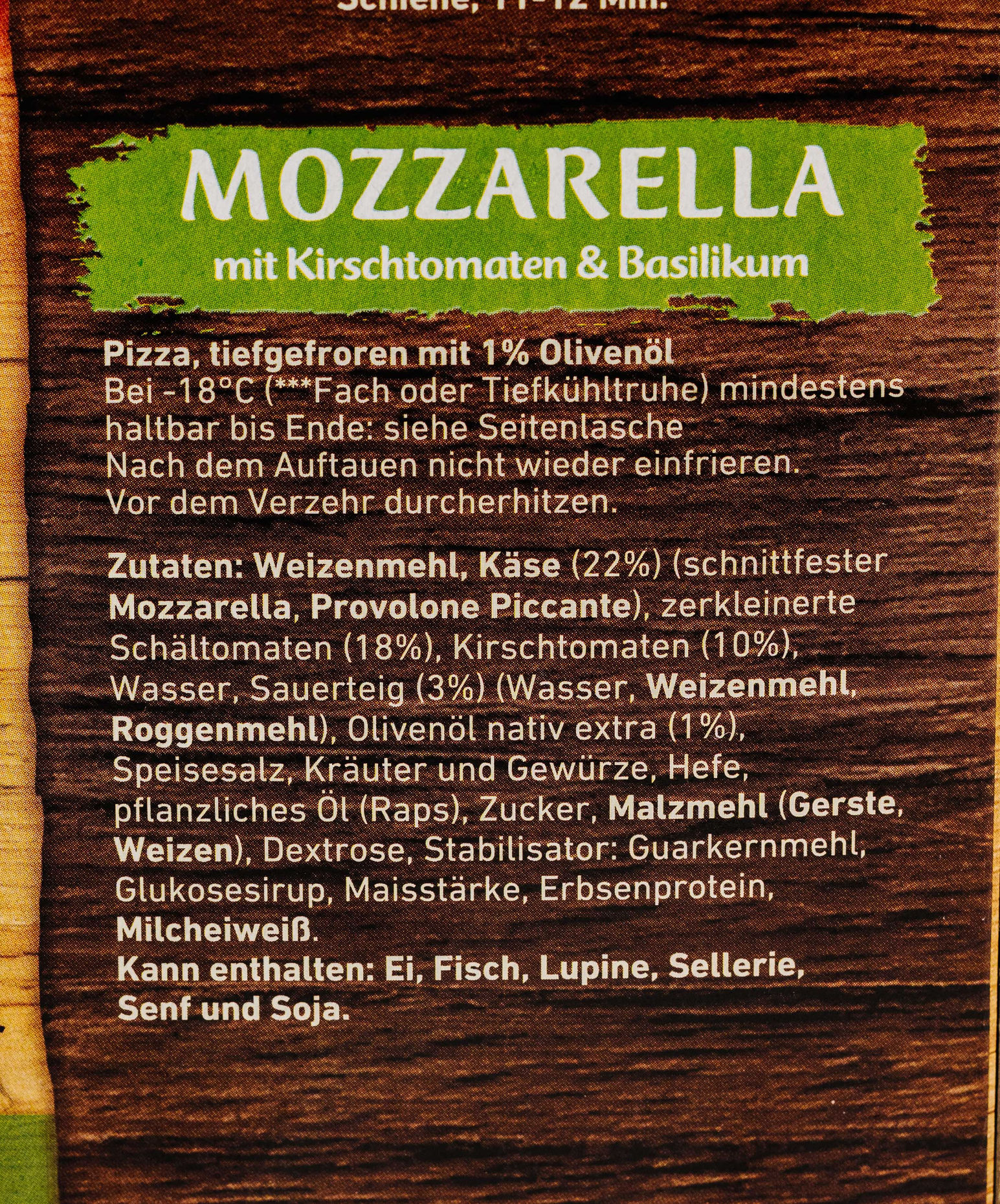 Wagner Backfrische Pizza Mozzarella