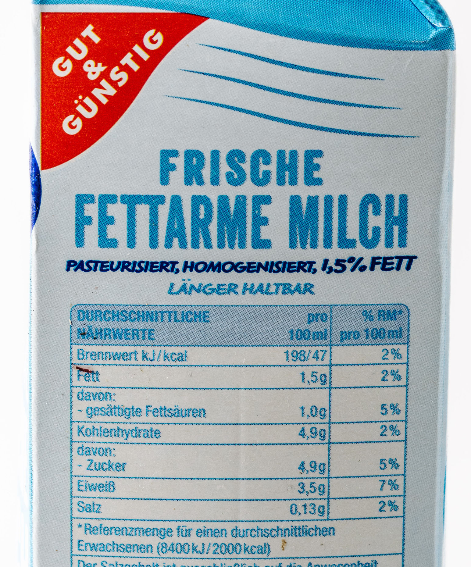 Gut & Günstig Frische Milch 1,5 % Fett