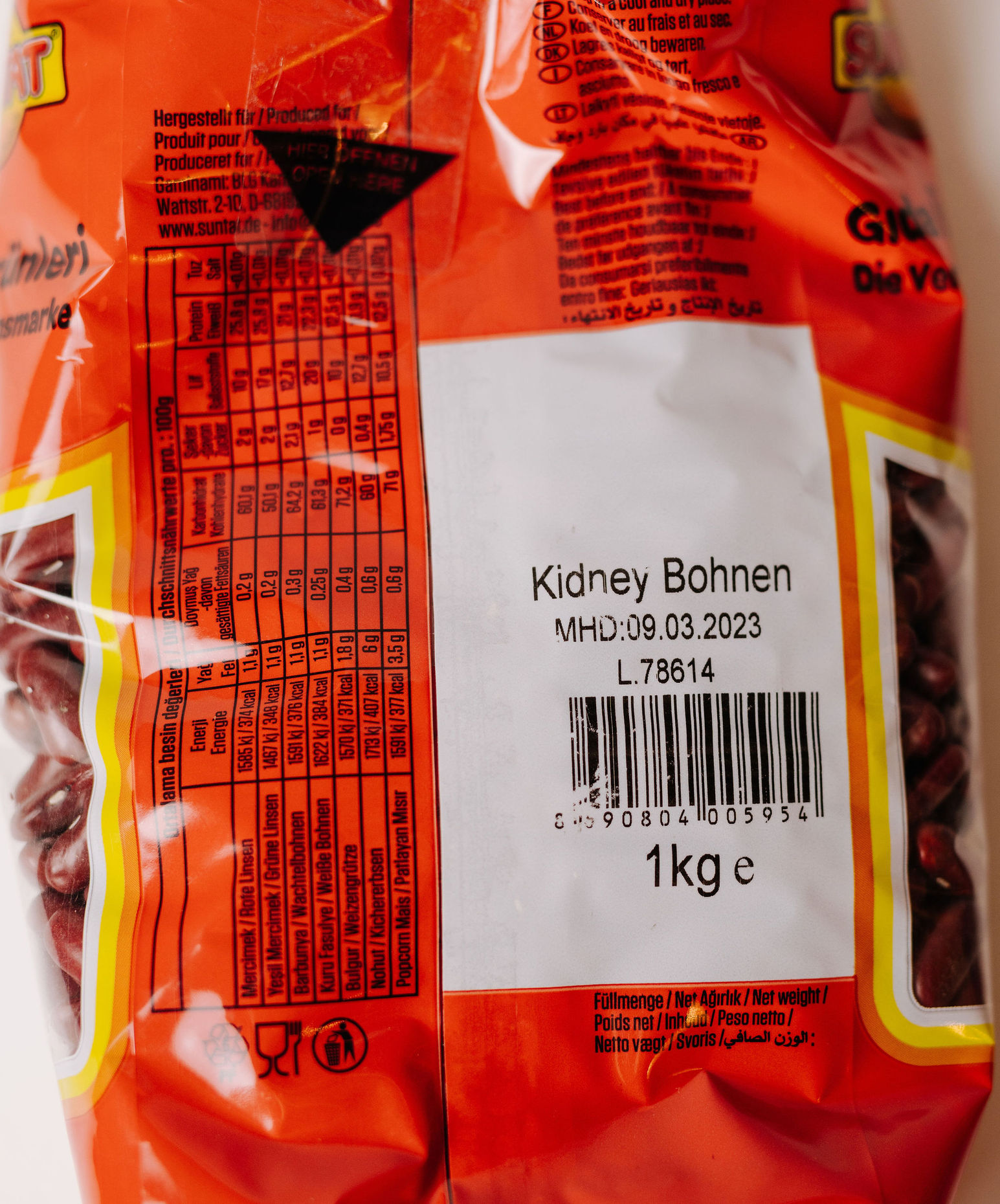 Suntat Getrocknete Kidneybohnen