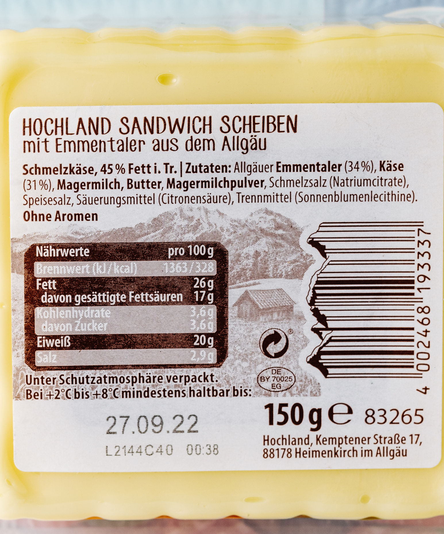 Hochland Westkäse Emmentaler