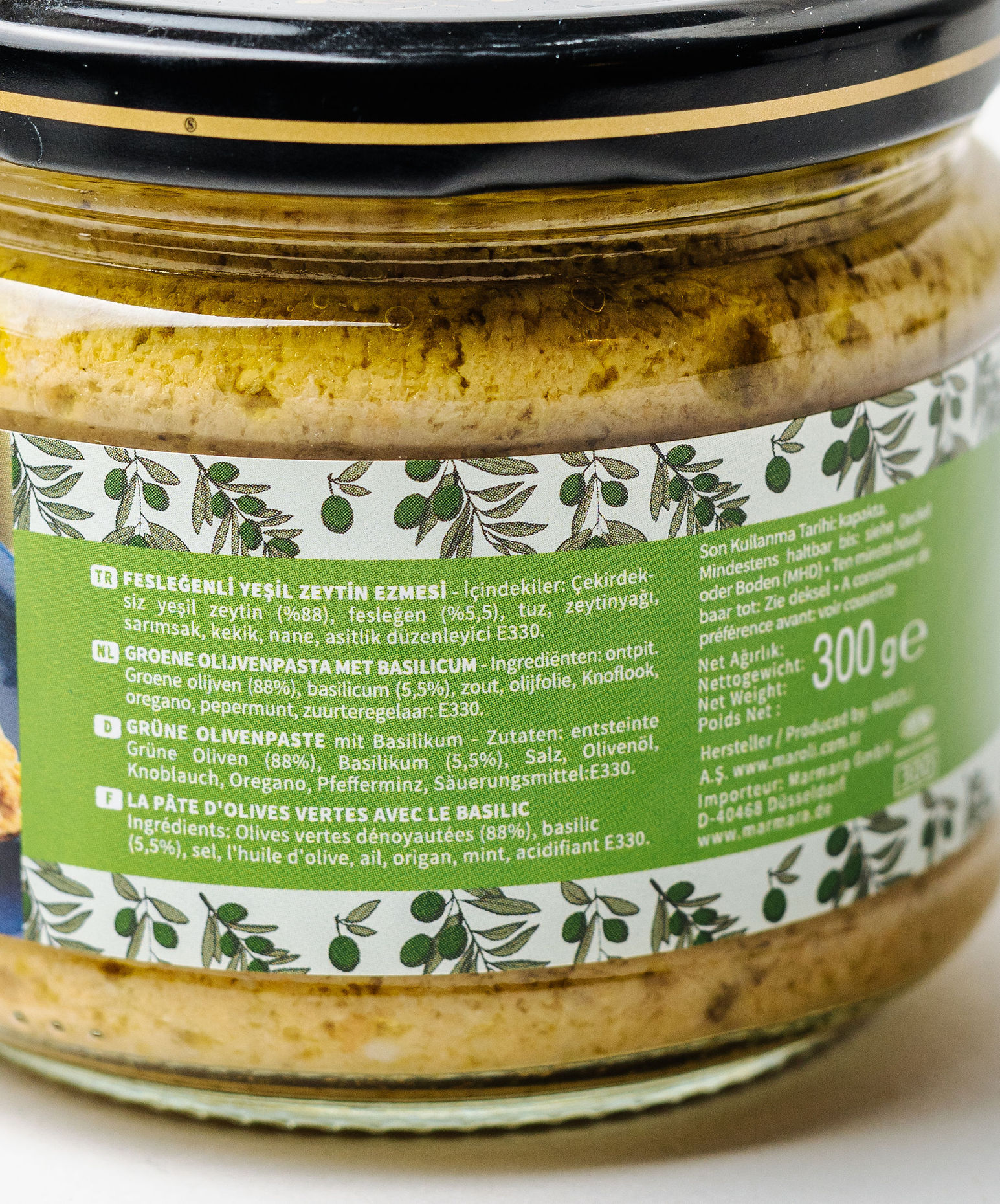 Marmara Olive Paste (Tapenade) with Basilicum