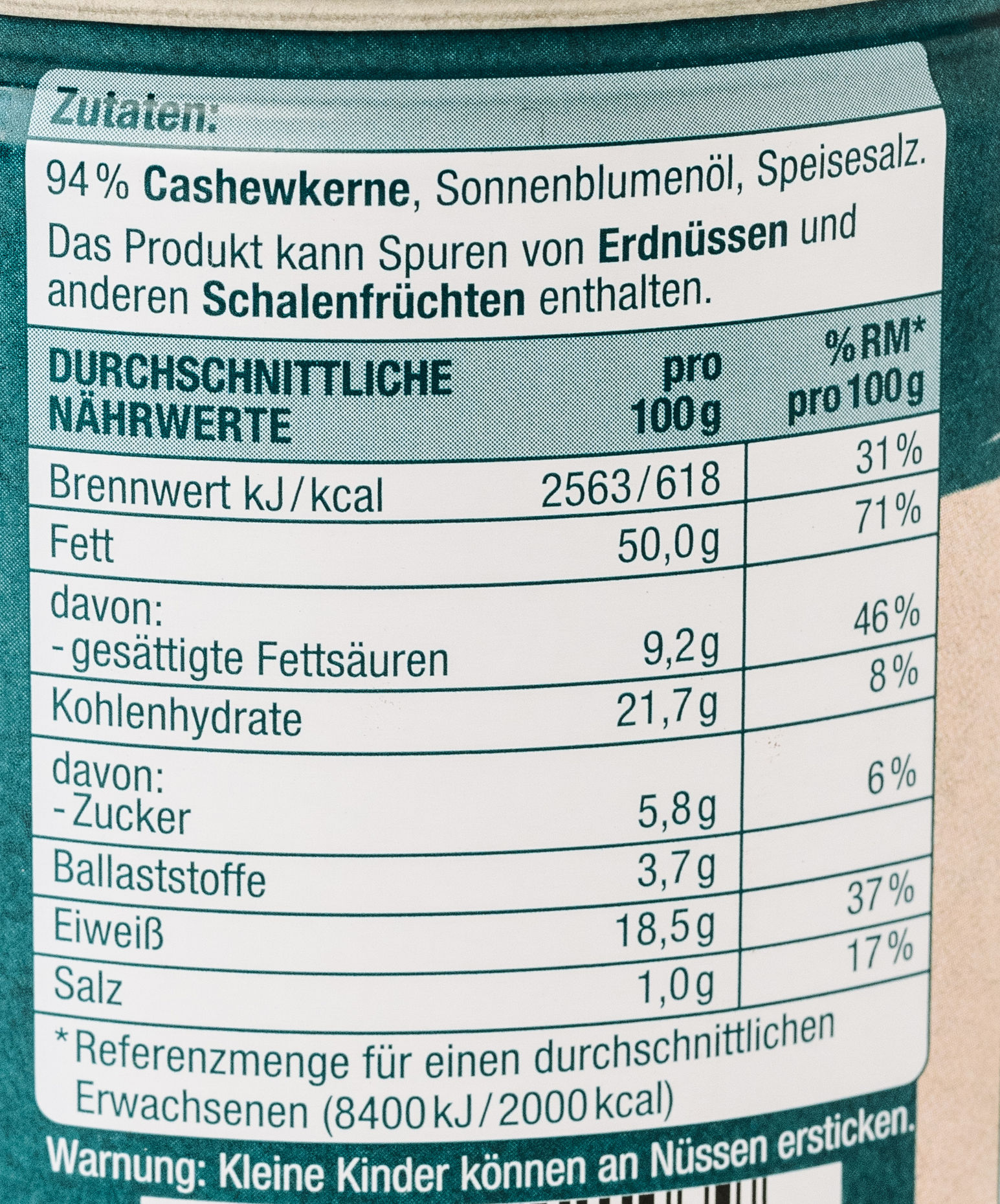 Gut & Günstig Geröstete und gesalzene Cashews