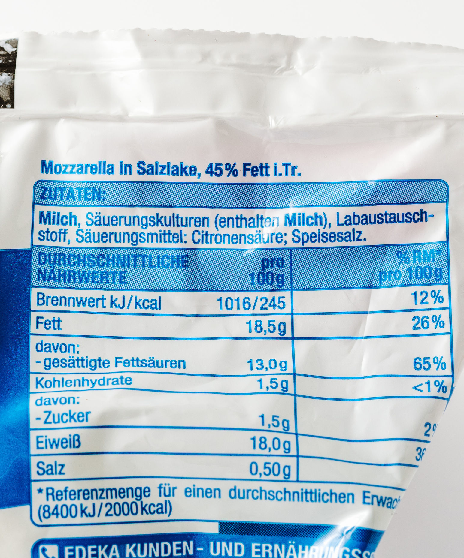 Gut & Günstig Mozzarella Cheese 45% Fat 