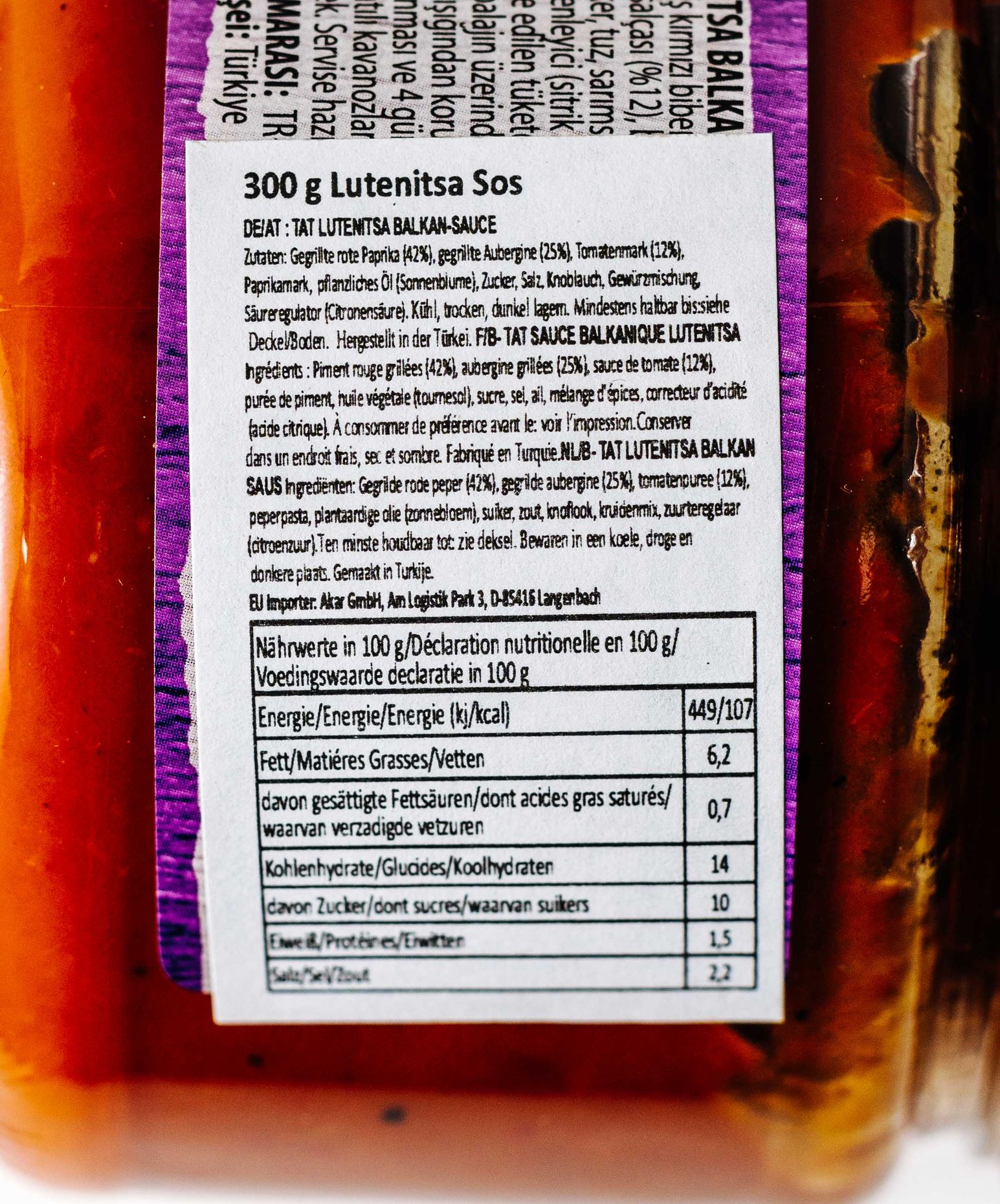 Tat Lutenitsa Balkan-Sauce