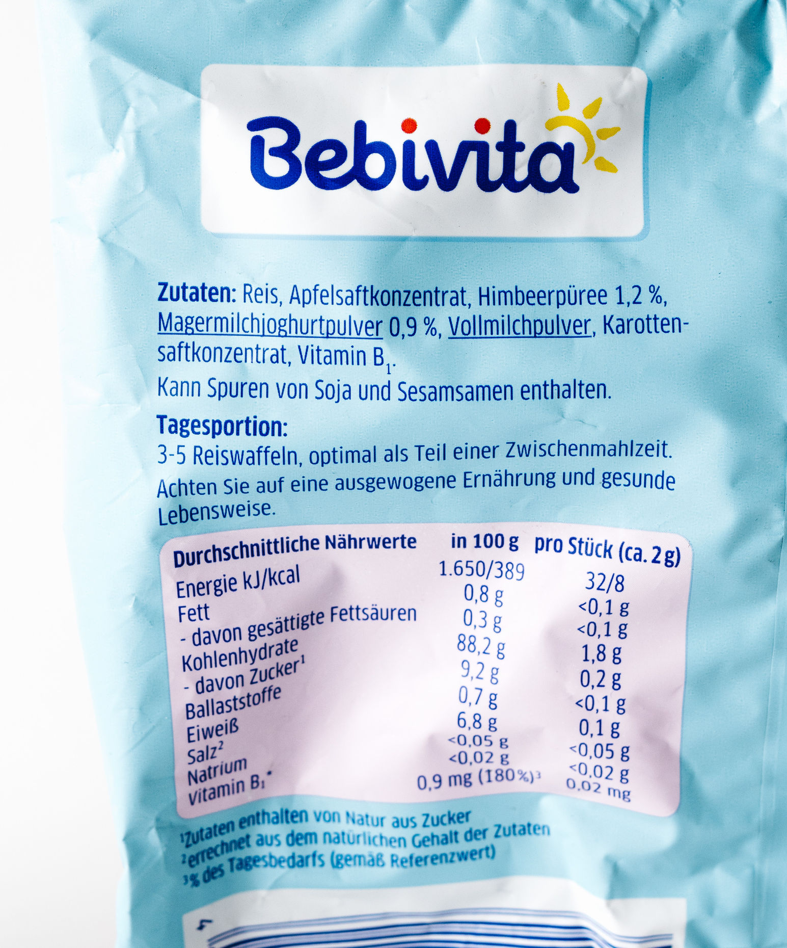 Bebivita Reiswaffel mit Himbeere