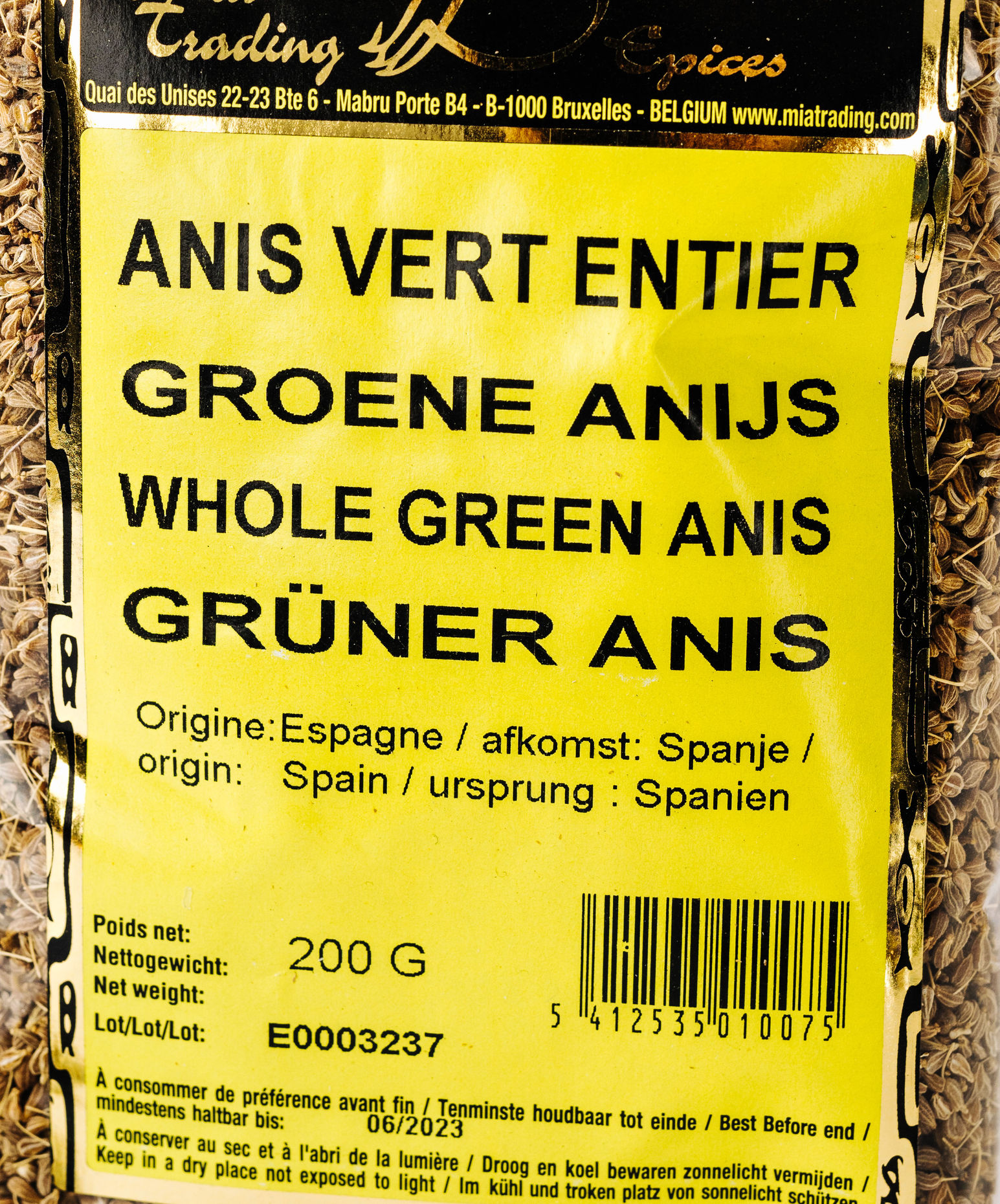 B Spices Ganzer, grüner Anis