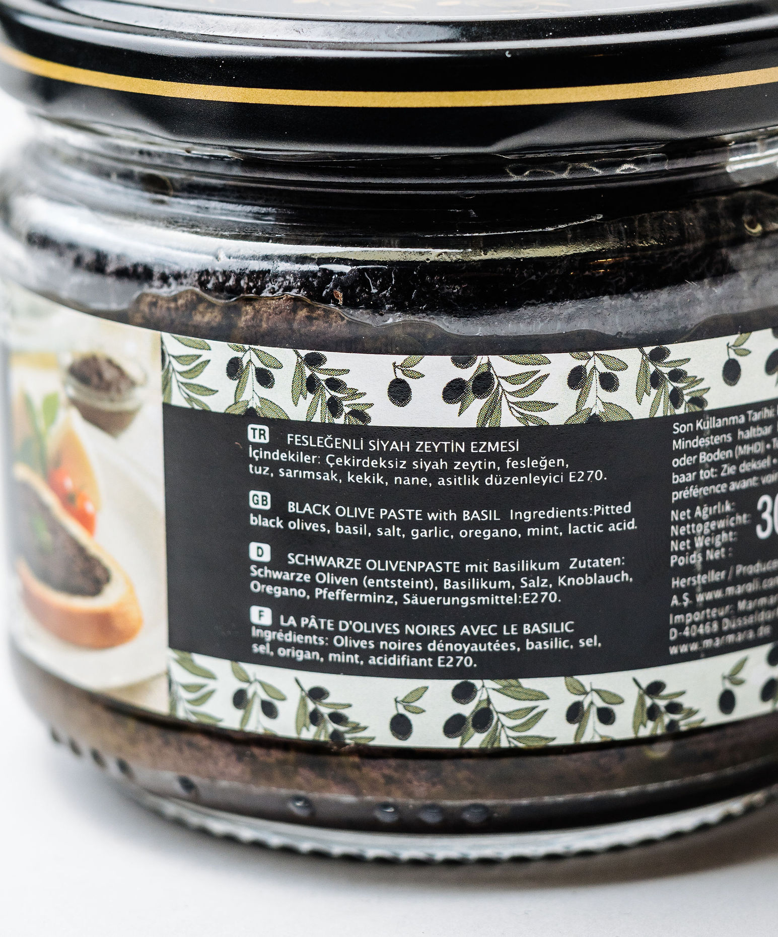 Marmara Olive Paste (Tapenade) with Basilicum