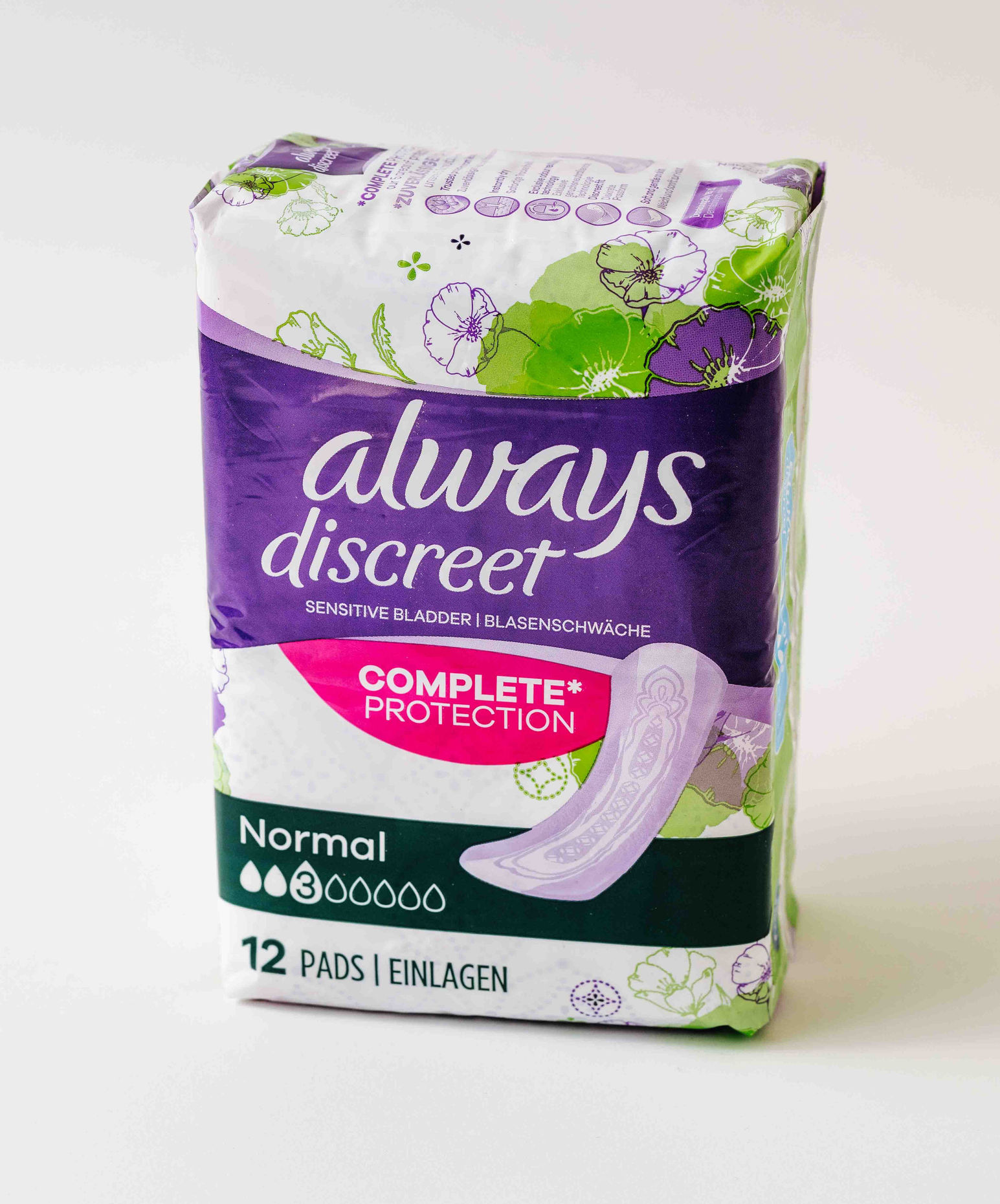 Product, Always Sanitary Pads Discreet Normal