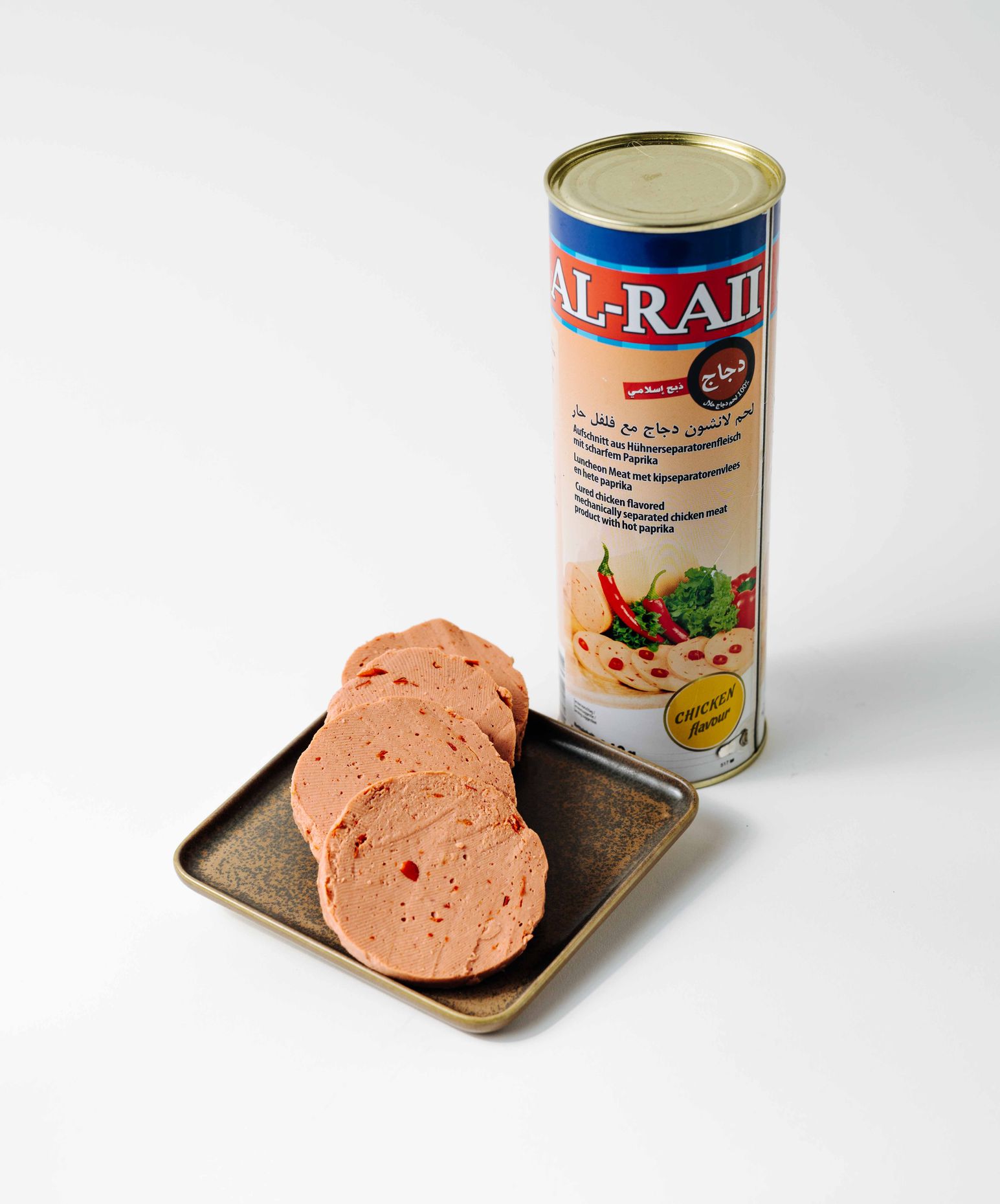 Alraii Mortadella Rindfleisch Aufschnitt Scharfe Paprika