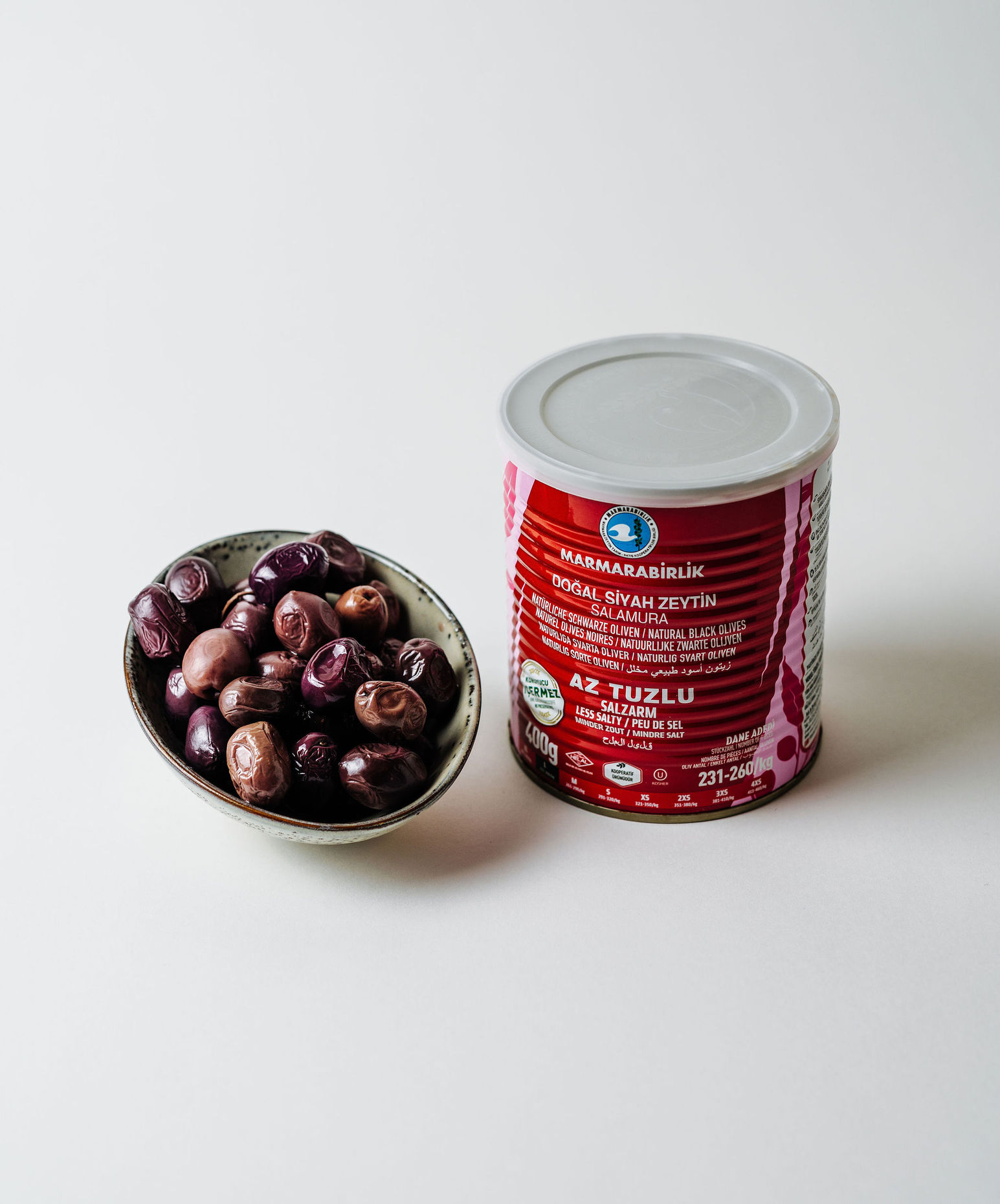 Product | Marmara Birlik Natural Hiper Black Olives (Less Salty) | Yababa