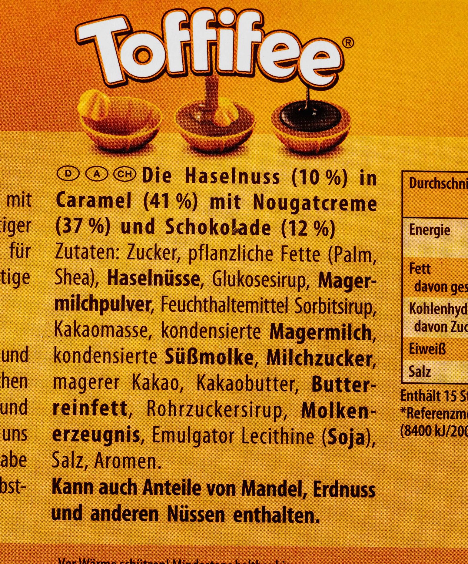 Toffifee (Toffifay) Caramel Candies (Storck) 125g