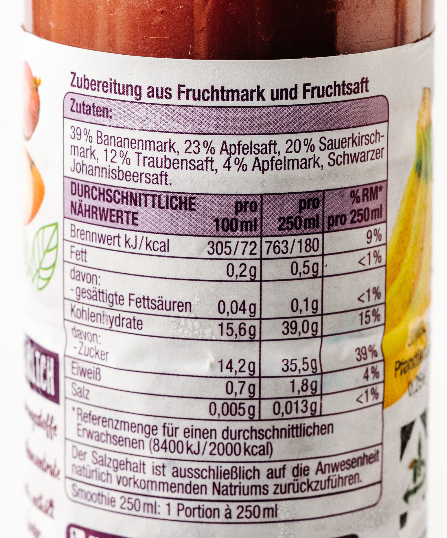 Gut & Günstig Bananen-, Apfel- und Kirsch-Smoothie