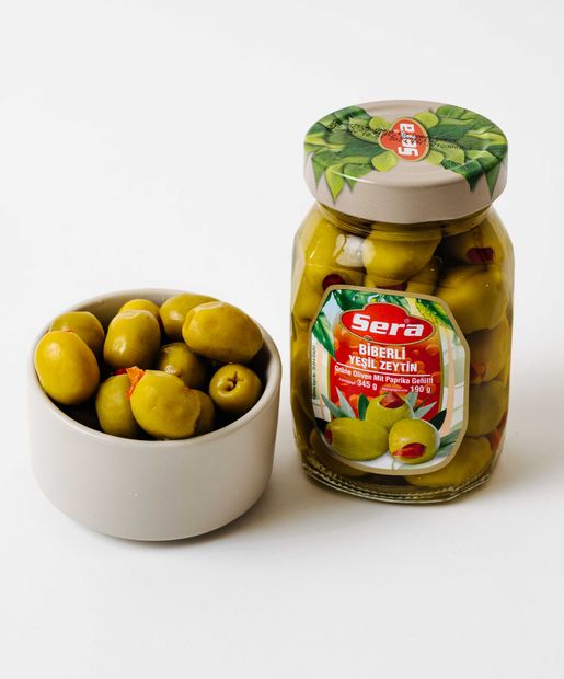 Sera Green Olives with Pepper