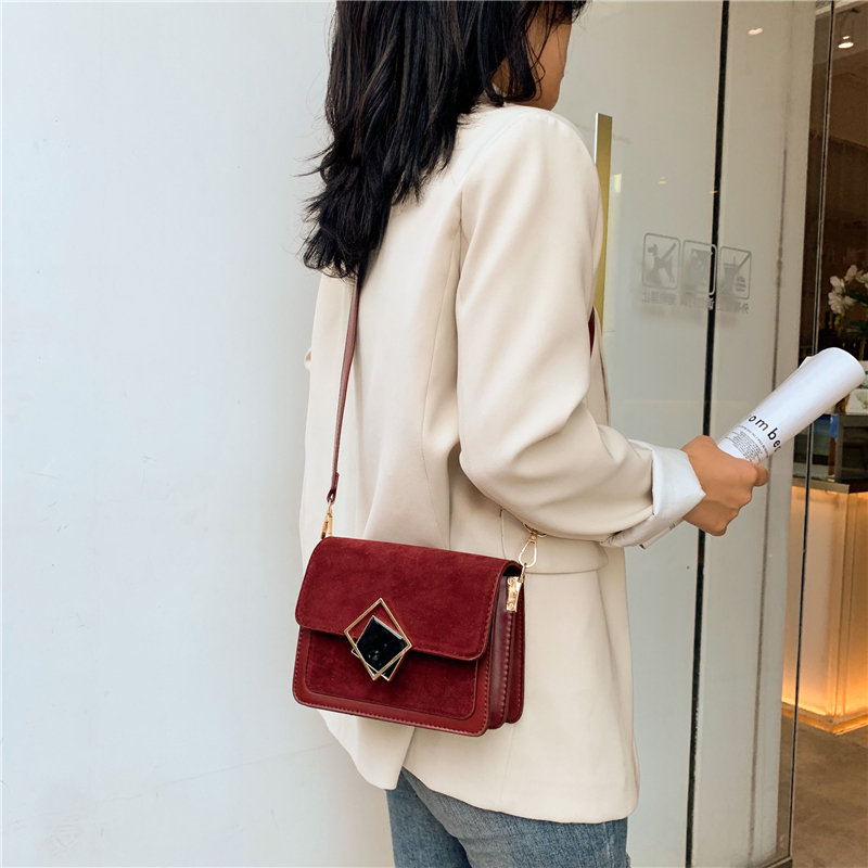 Scrub Leather Cross Bags For Women Small Shoulder Messenger Bag