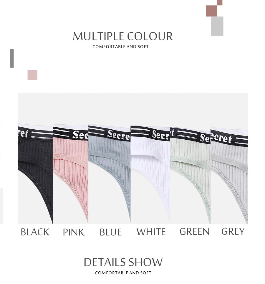 Low Rise Thong Panty M-XL 3 piece set