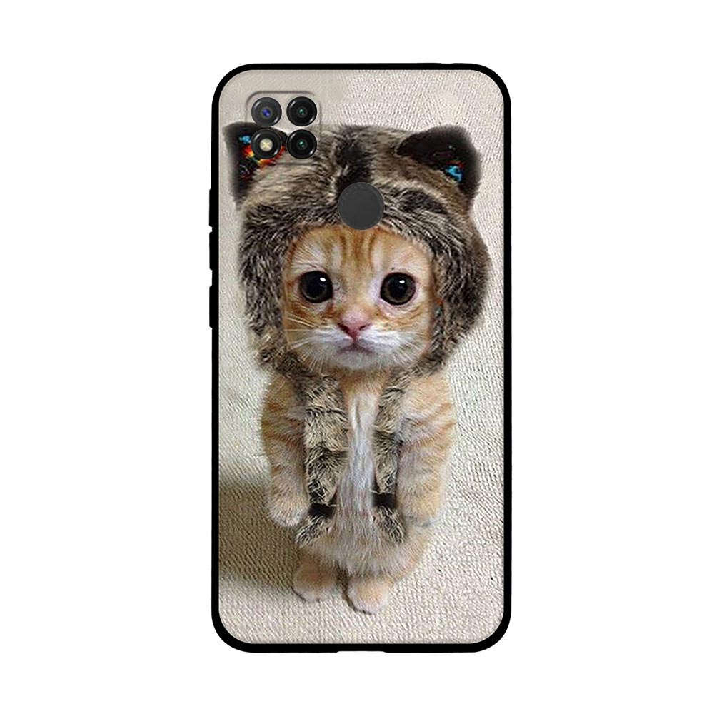 Cute Cat Cartoon Case For Redmi 9C 9 C Redmi9c Case Soft TPU Silicone Case