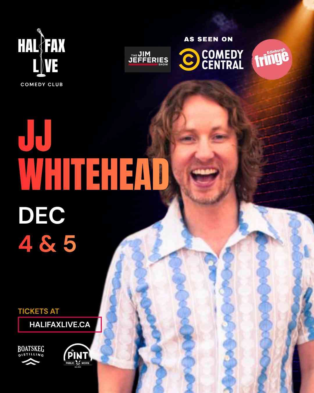 JJ WHITEHEAD at Halifax Live Comedy Club