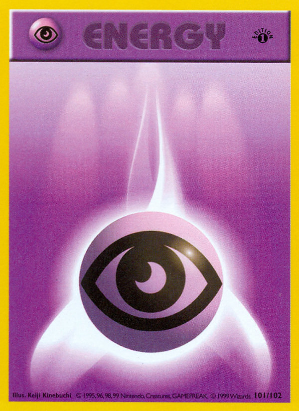 Psychic Energy #101 Base Set 1st Edition Pokémon card