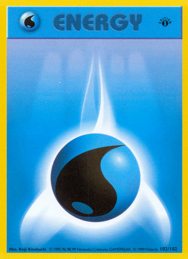 Water Energy #102 Base Set 1st Edition Pokémon card