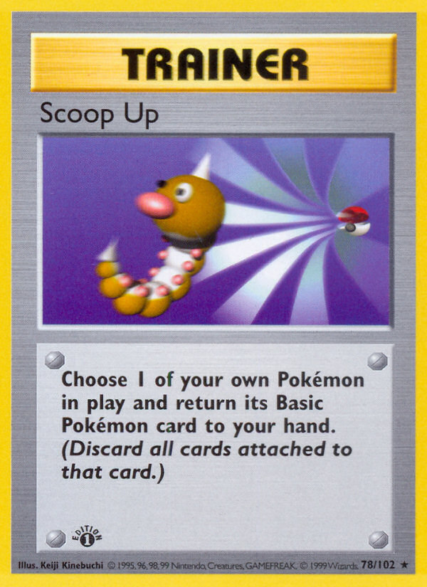 Scoop Up #78 Base Set 1st Edition Pokémon card