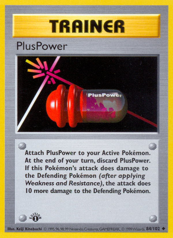 PlusPower #84 Base Set 1st Edition Pokémon card