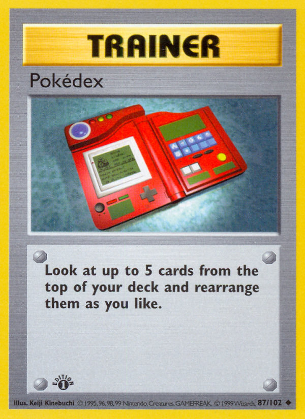 Pokédex #87 Base Set 1st Edition Pokémon card