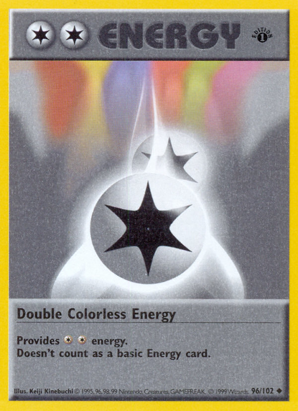 Double Colorless Energy #96 Base Set 1st Edition Pokémon card