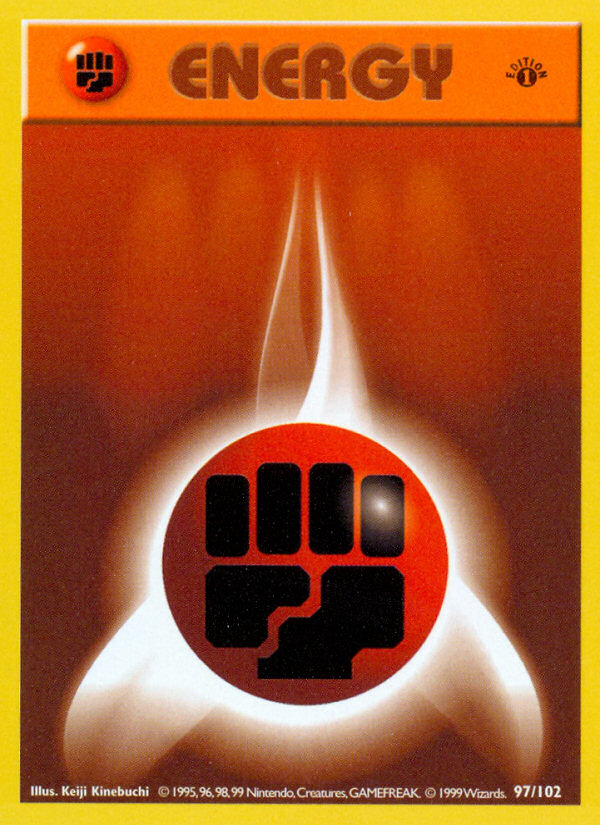 Fighting Energy #97 Base Set 1st Edition Pokémon card