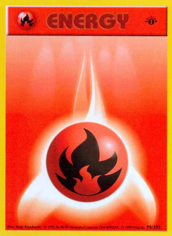 Fire Energy #98 Base Set 1st Edition Pokémon card