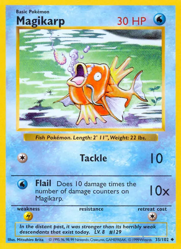 Magikarp #35 Base Set Shadowless Pokémon card
