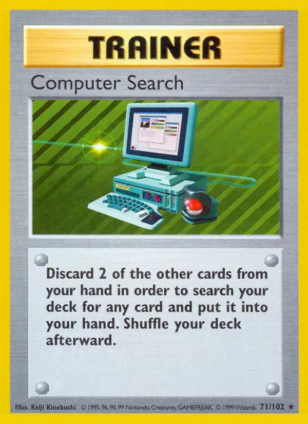 Computer Search #71 Base Set Shadowless Pokémon card