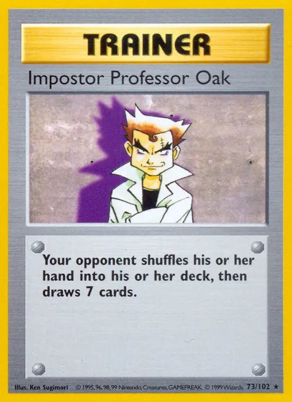 Imposter Professor Oak #
                                73 Base Set Shadowless Pokémon card