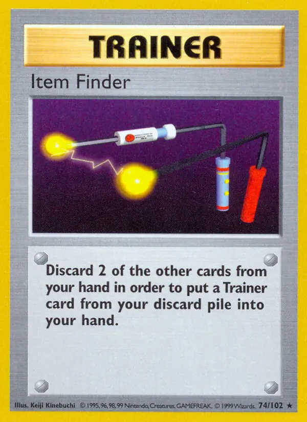 Item Finder #74 Base Set Shadowless Pokémon card