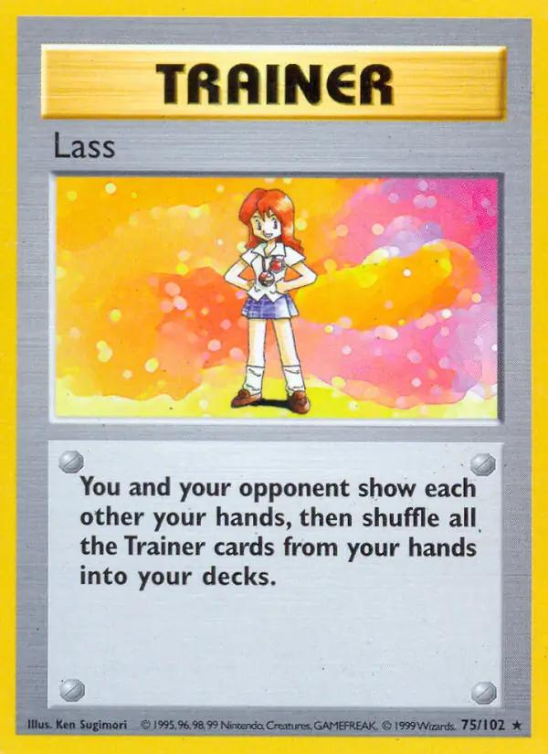 Lass #75 Base Set Shadowless Pokémon card