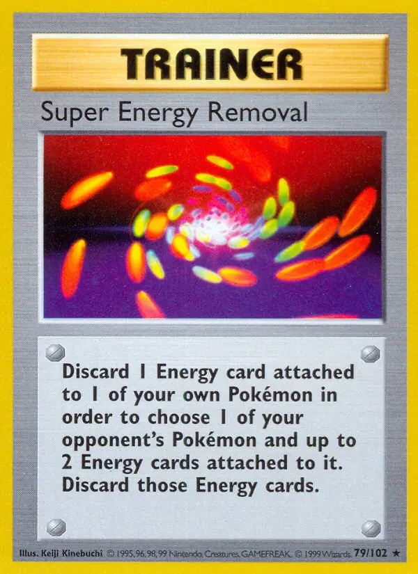 Super Energy Removal #79 Base Set Shadowless Pokémon card