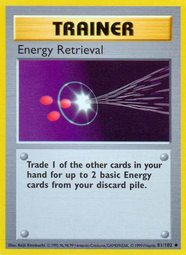 Energy Retrieval #81 Base Set Shadowless Pokémon card