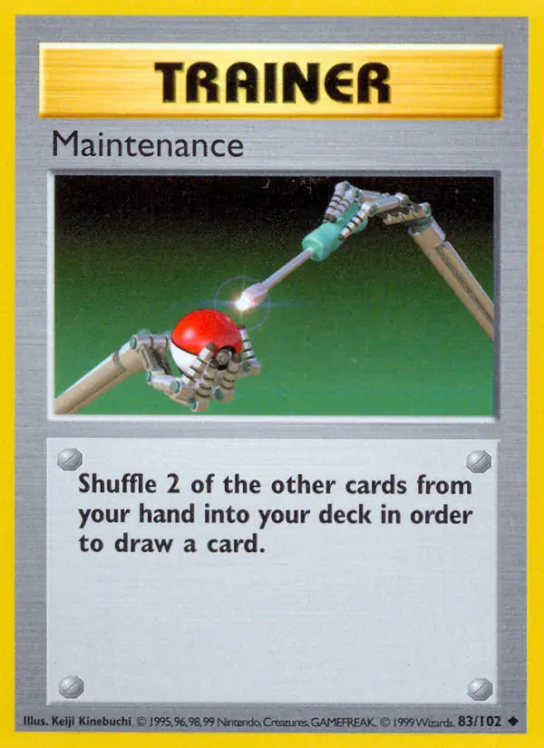 Maintenance #83 Base Set Shadowless Pokémon card