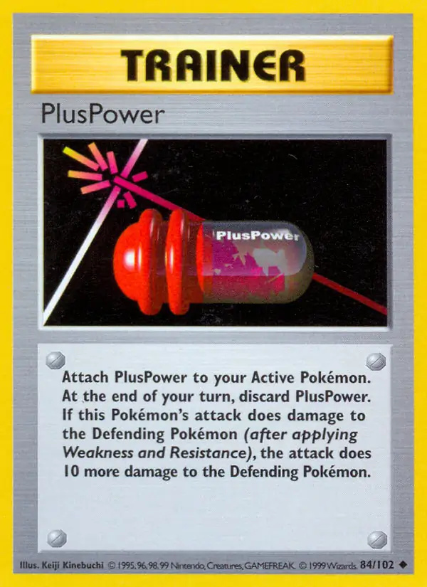 PlusPower #84 Base Set Shadowless Pokémon card